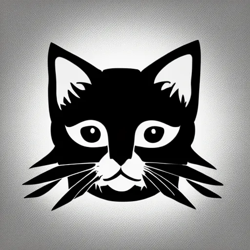 Image similar to vector logo of a cute kitten