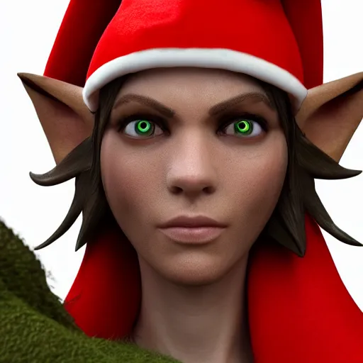 Image similar to a close up of a person in a elf costume, a character portrait by Guillermo del Toro, polycount, antipodeans, unreal engine 5, unreal engine, cryengine