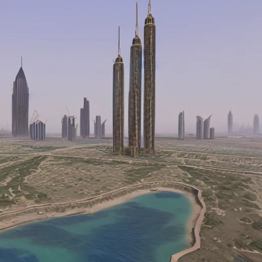 Image similar to gta : dubai, path traced