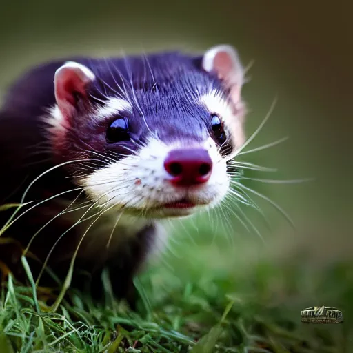 Prompt: a wanted poster of a shady looking ferret, photorealistic, 4 k