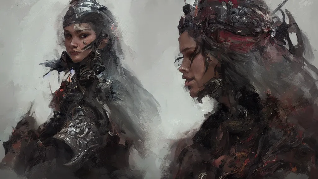 Image similar to a highly detailed character portrait of Ranni FanArt WorkShop Demo, by Ruan Jia