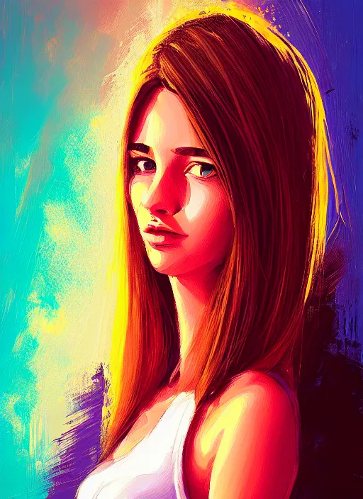 Image similar to a portrait of a pretty young lady by alena aenami