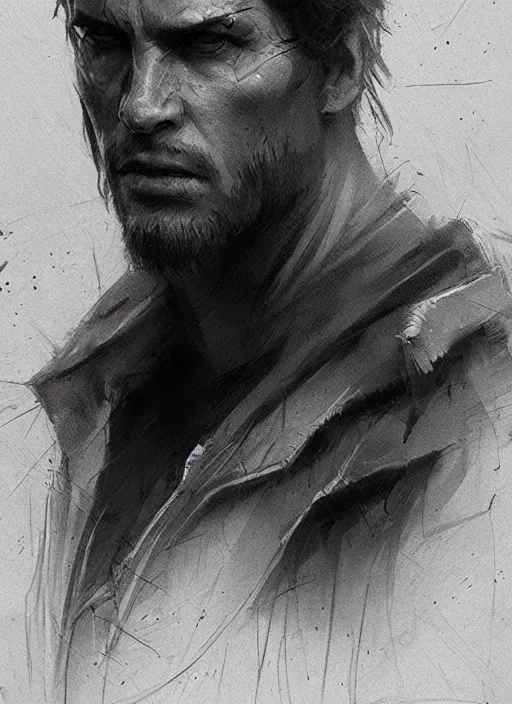 Prompt: a man, by greg rutkowski, trending on artstation, masterpiece, charcoal pencil