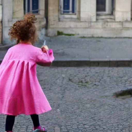 Image similar to « une fille de joie, dans la rue le soir, lumiere eblouissant »