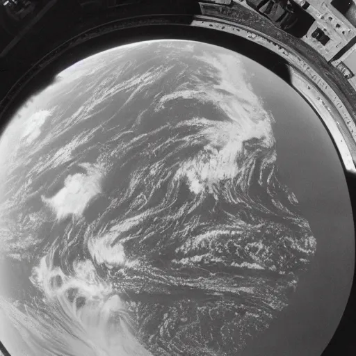 Image similar to a picture of earth from the space station, taken on a ww 1 camera.