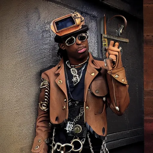 Prompt: playboi carti steampunk style 4 k detailed super realistic