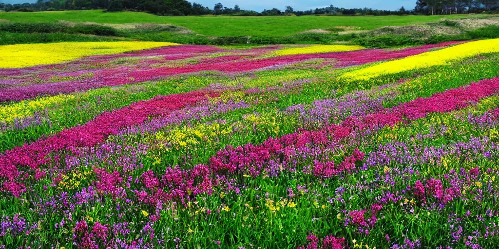 Prompt: flowering field