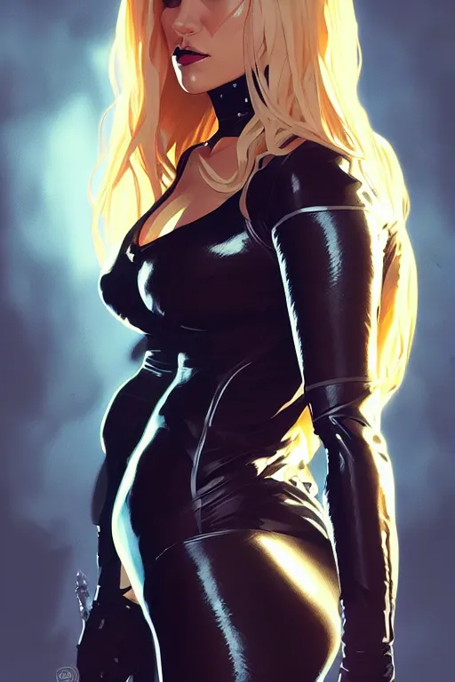 Image similar to a portrait of black canary, fantasy, sharp focus, intricate, elegant, digital painting, artstation, matte, highly detailed, concept art, illustration, ambient lighting, art by ilya kuvshinov, artgerm, alphonse mucha, and greg rutkowski