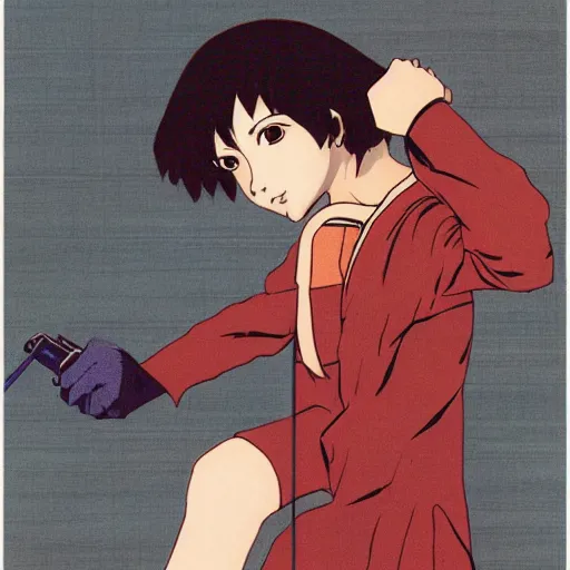 Image similar to a character by satoshi kon