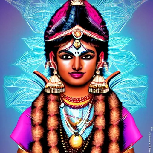 Image similar to indian goddess as a superhero