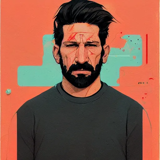 Image similar to Jon Bernthal picture by Sachin Teng, asymmetrical, dark vibes, Realistic Painting , Organic painting, Matte Painting, geometric shapes, hard edges, graffiti, street art:2 by Sachin Teng:4