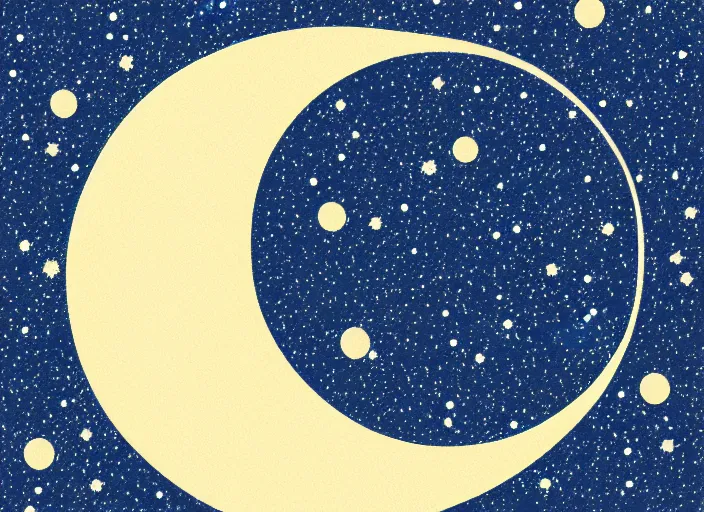 Image similar to a minimalistic ukiyo - e sticker illustration of a galaxy, artstation, 4 k