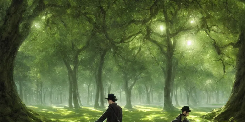 Prompt: portrait of exhibitionist man in green park, magical forest, highly detailed, digital painting, artstation, smooth, hard focus, illustration, art by artgerm and greg rutkowski, cinematic lighting, trending on artstation, hyperrealistic, focused, extreme details, fantasy art, concept art, sharp focus