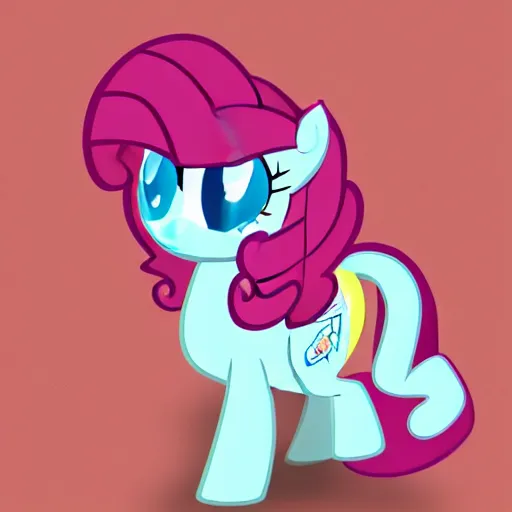 Prompt: Pinkie Pie in Sugarcube Corner, drawn by a professional brony artist, show-accurate, in the style of Friendship is Magic