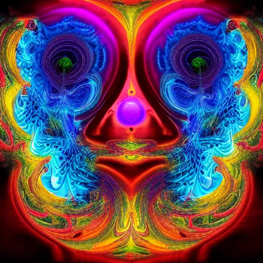 Image similar to transcendent fractal face