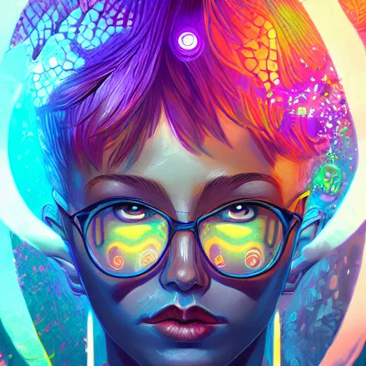 Image similar to skill magic geek inside matrix deepdream radiating a glowing aura stuff loot legends stylized digital illustration video game icon artstation lois van baarle, ilya kuvshinov, rossdraws,