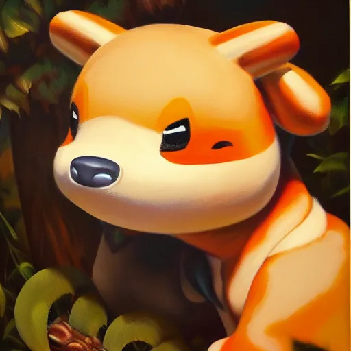 Image similar to detailed portrait of animal crossing isabelle intricate, hyper detailed, realistic, oil painting, by julie bell, frank frazetta, cinematic lighting