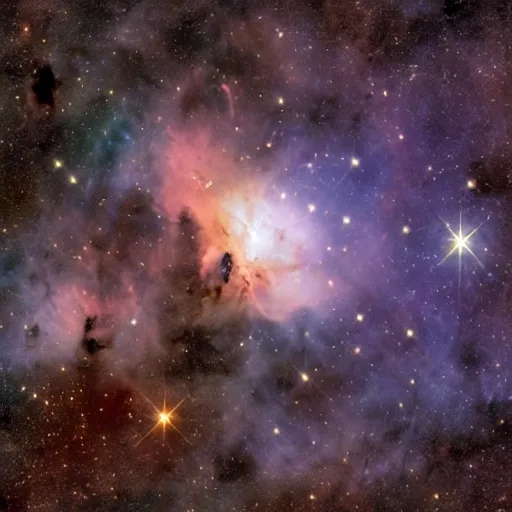 Image similar to James webb space telescope image of the Carina Nebula