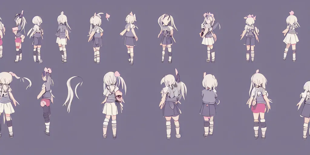 Draw anime sprite or pixel art for your game or visual novel by  Halfstaratelier