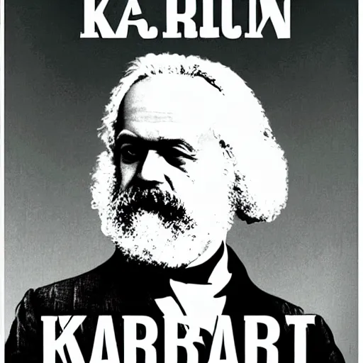 Prompt: Karl Marx gta cover art