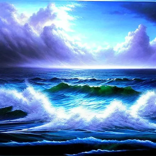 Image similar to epic scene seascape, by world best seascape artist