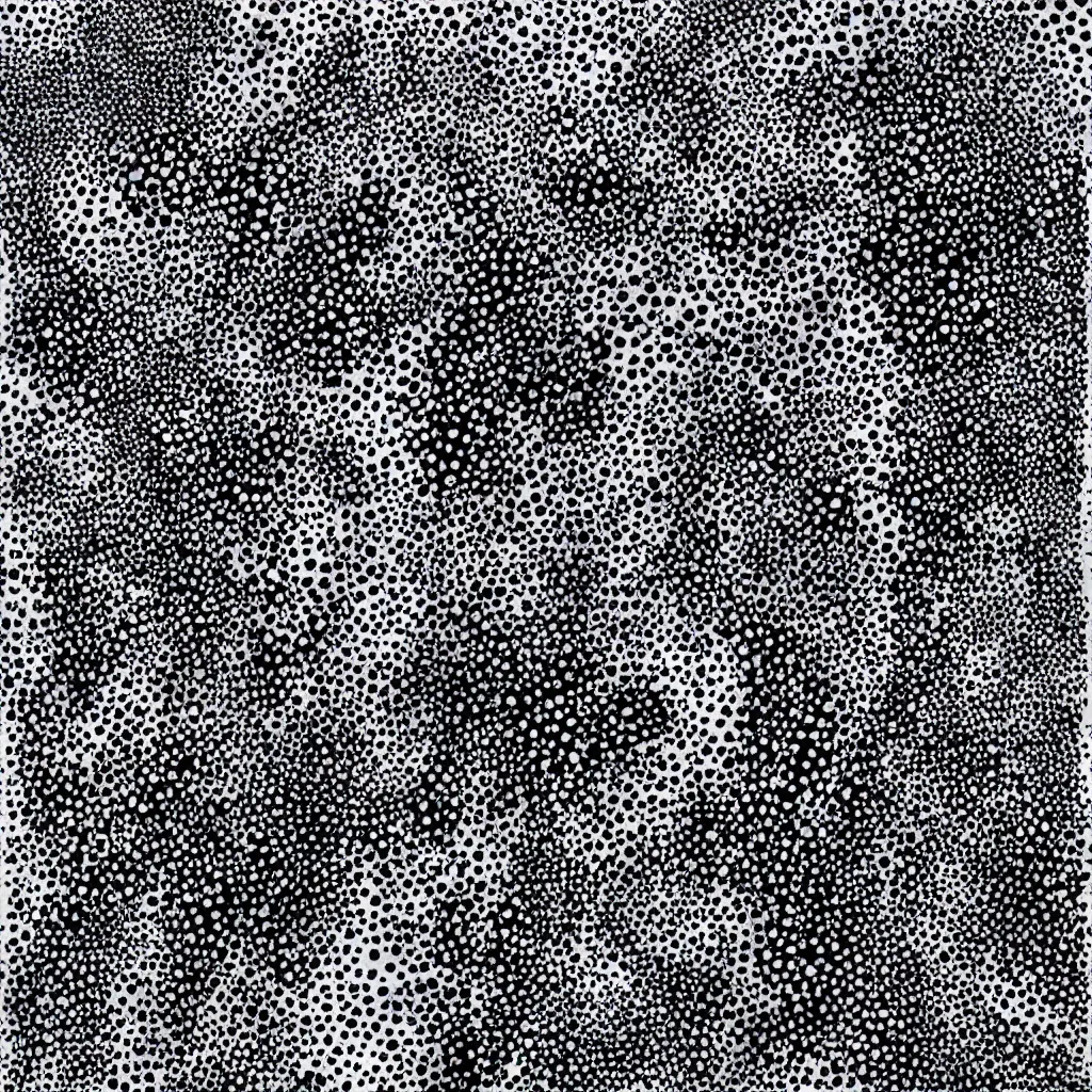 Image similar to camo made of teeth, smiling, abstract, rei kawakubo artwork, cryptic, dots, stipple, lines, splotch, color tearing, pitch bending, color splotches, hearts, dark, ominous, eerie, minimal, points, technical, old painting