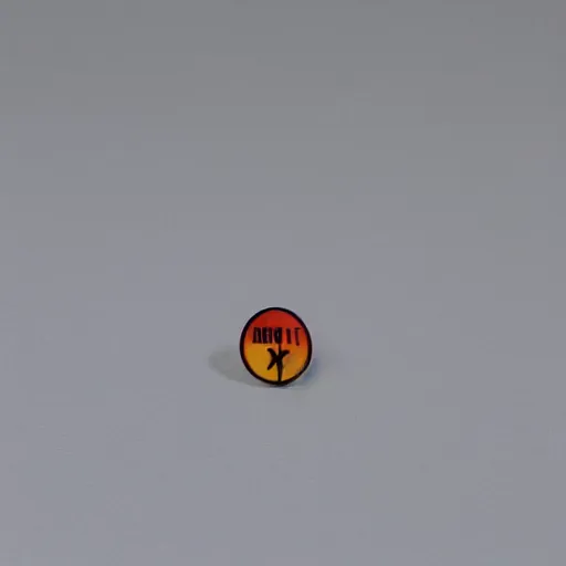 Prompt: a photo of a retro 1 9 5 0 s minimalistic simple clean fire warning enamel pin, no text, studio lighting, behance