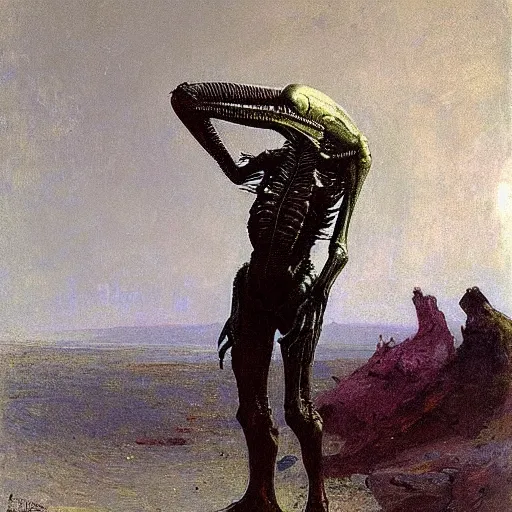 Image similar to alien by ilya repin