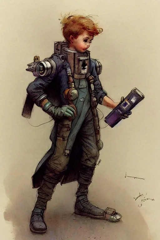 Image similar to ( ( ( ( ( 2 0 5 0 s retro future 1 0 year boy old super scientest in space pirate mechanics costume full portrait. muted colors. ) ) ) ) ) by jean - baptiste monge!!!!!!!!!!!!!!!!!!!!!!!!!!!!!!