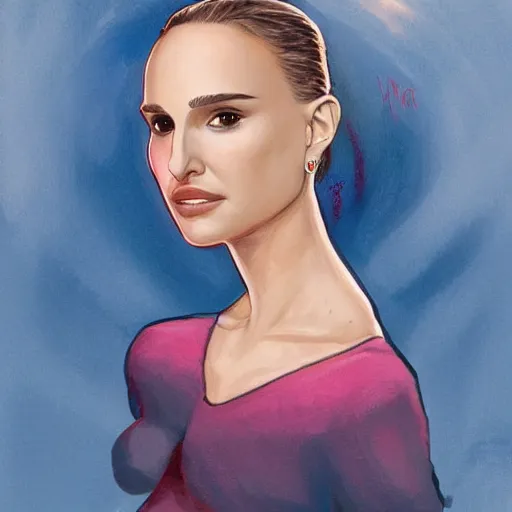 Prompt: natalie portman by loish