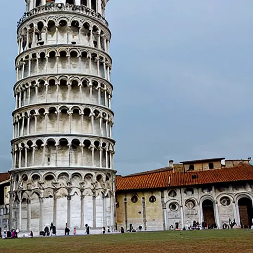 Prompt: a demolished and ruined leaning tower of pisa