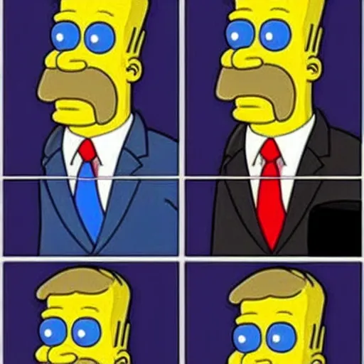 Prompt: putin as character in the simpsons