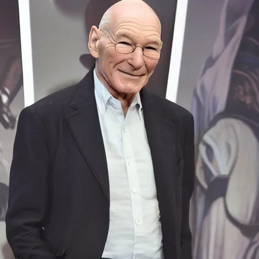 Image similar to Sir Patrick Stewart as Obi-Wan Kenobi