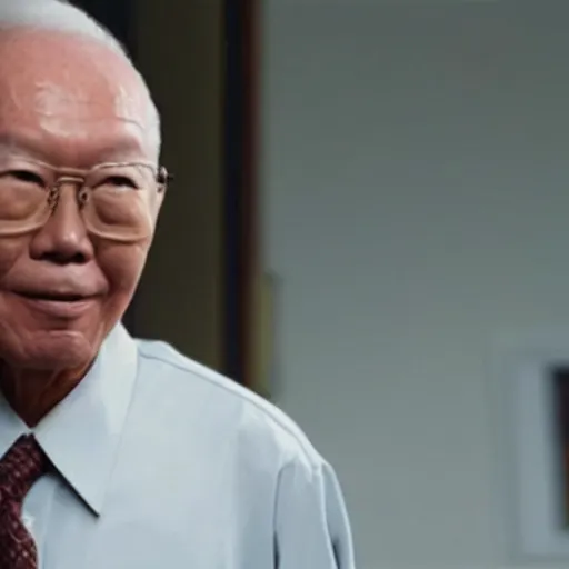 Prompt: A still of Lee Kuan Yew as Walter White in Breaking Bad (2008)