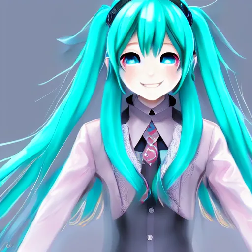 Prompt: hatsune miku stunning ultra detailed 8k digital art trending on artstation