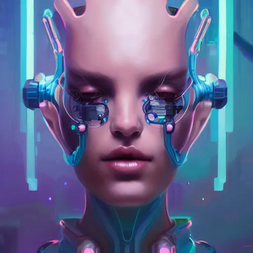 a portrait of a beautiful cybernetic dancer, cyberpunk | Stable ...