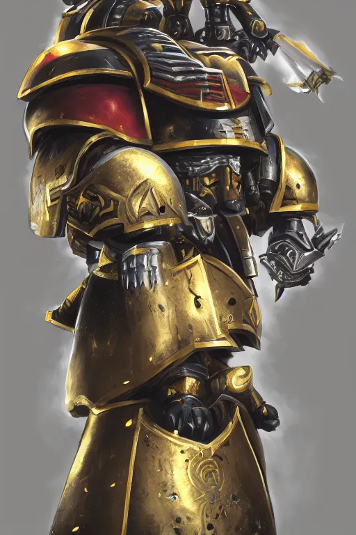 Image similar to armor portrait heros warhammer 4 0 k horus heresy fanart - the primarchs emperor by johannes helgeson animated with vfx concept artist & illustrator global illumination ray tracing hdr fanart arstation zbrush central hardmesh 8 k octane renderer comics stylized