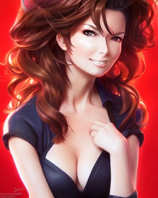 Image similar to anime portrait of Shania Twain by Stanley Artgerm Lau, WLOP, Rossdraws, James Jean, Andrei Riabovitchev, Marc Simonetti, and Sakimichan, trending on artstation