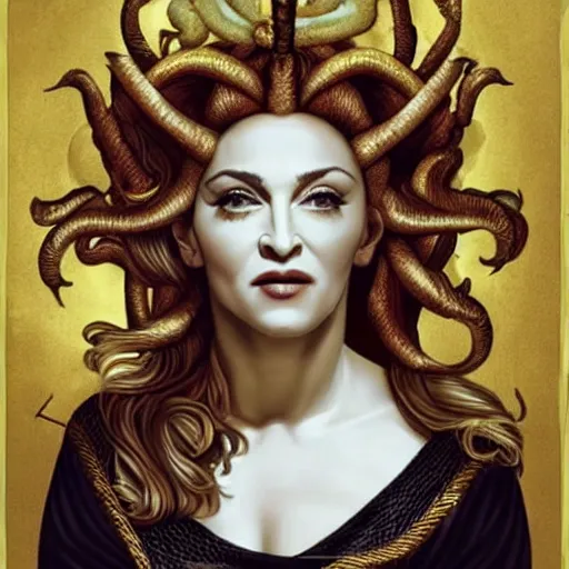 Image similar to madonna as medusa