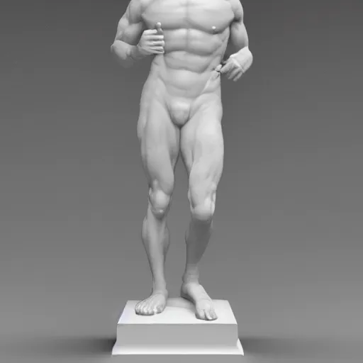 Image similar to marble statue of jeff goldblum, 3 d render, 8 k, octane render, cycles render, unreal engine