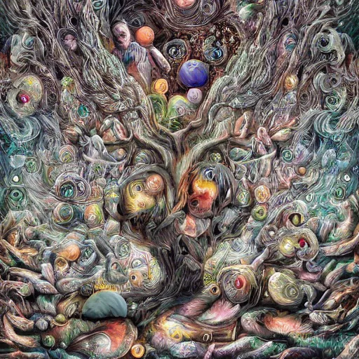 Image similar to a dream painting of all lost souls on earth, detailed intricate elegant surrealistic digital painting