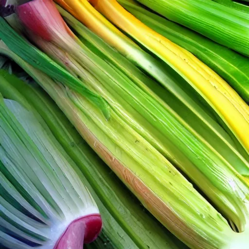 Prompt: rainbow celery