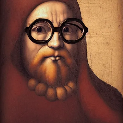 Prompt: a cool carrot wearing glasses by Leonardo Da Vinci, digital art, trending on artstation