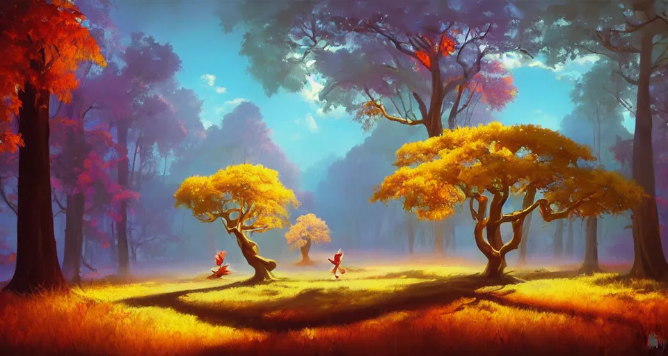 Image similar to Enchanted and magic forest, by RHADS