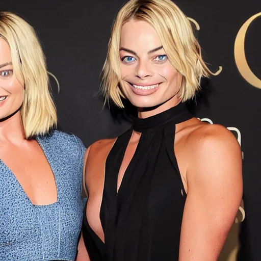 Prompt: margot robbie and jaime pressly