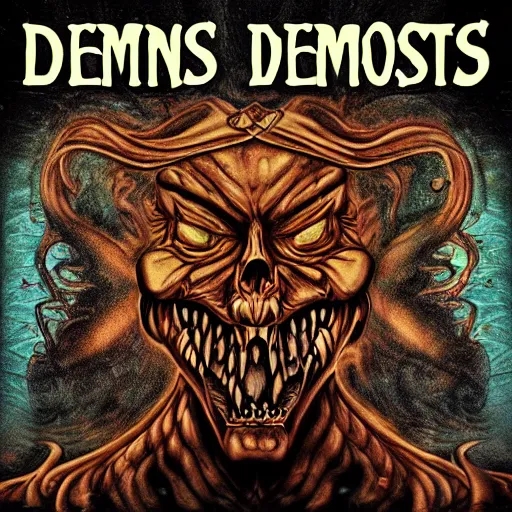 Image similar to detailed cover art for a song called demons by wickedup nuke, hood atheistic, gangster, cracks like a old photo