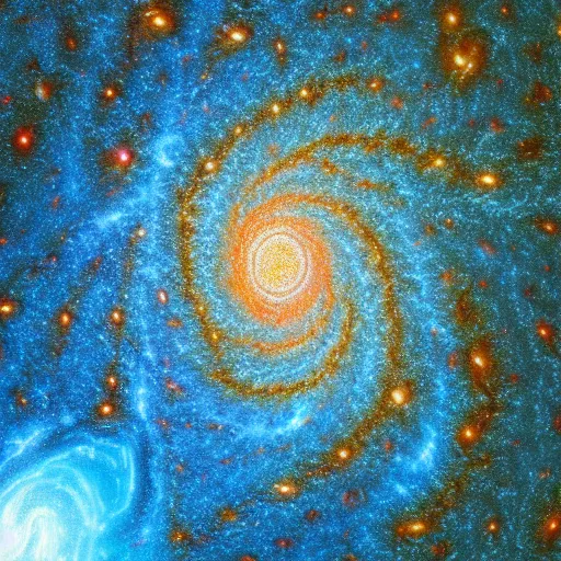 Image similar to fractals formed from galaxies, high detail