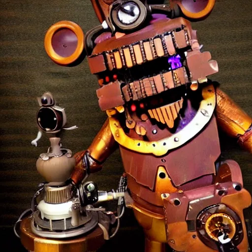 steampunk animatronic, five nights at freddys,, Stable Diffusion