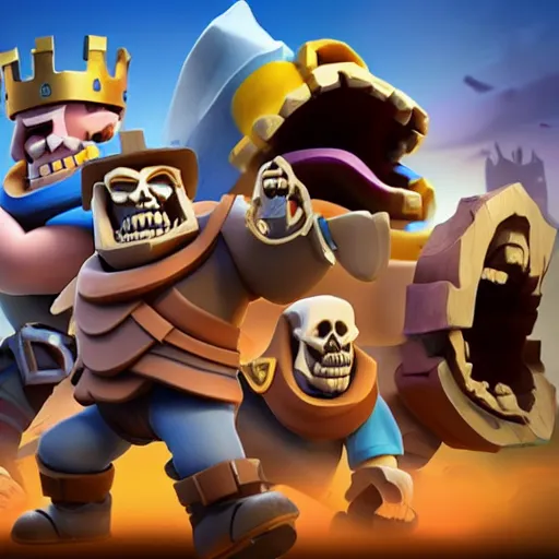 Prompt: Giant Skeleton from Clash Royale