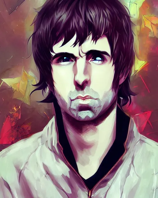 Image similar to anime portrait of liam gallagher as an anime man by stanley artgerm lau wlop rossdraws james jean andrei riabovitchev marc simonetti